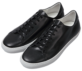 Lace-up Leather Sneakers / Black